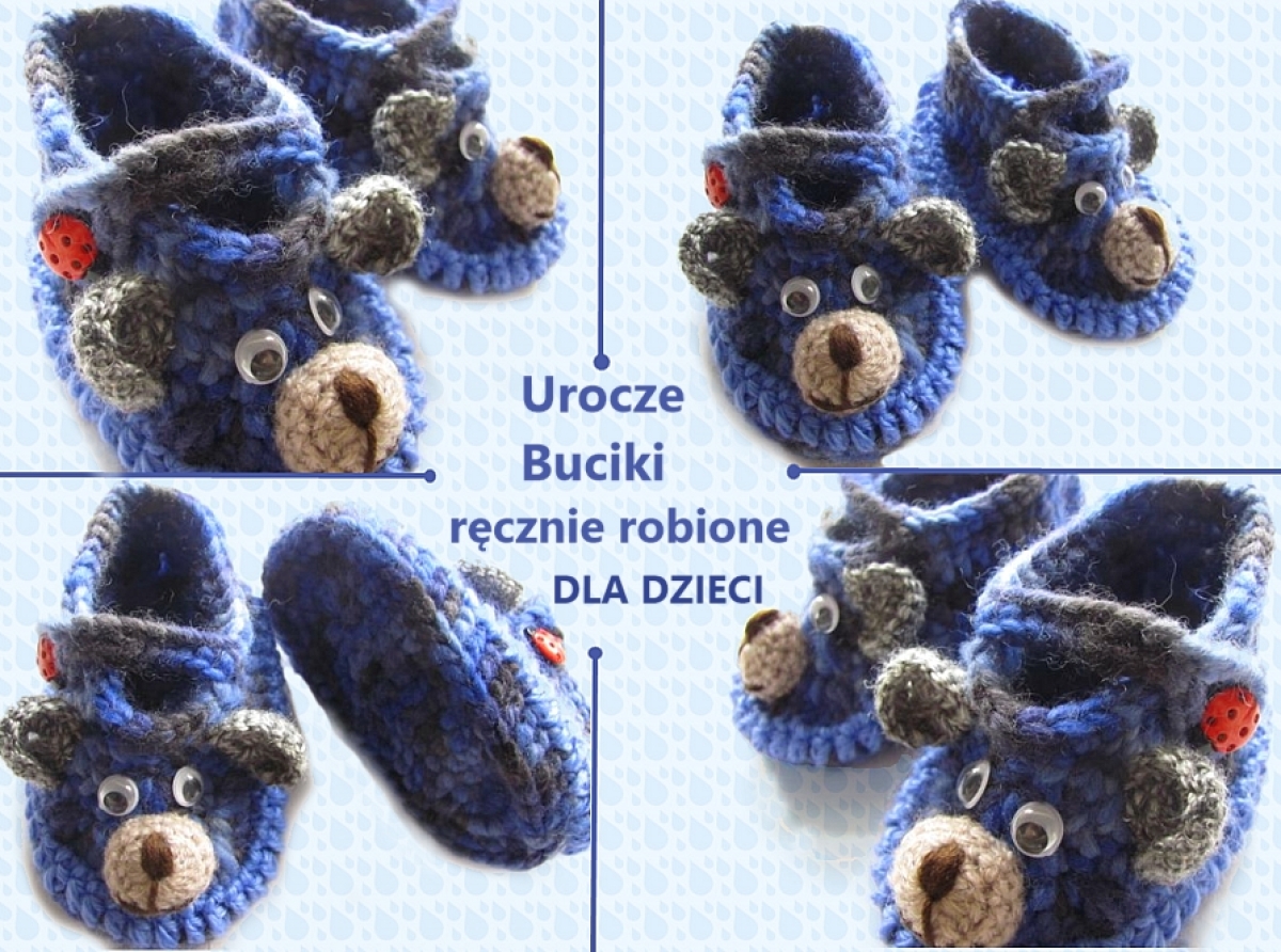 Ręcznie robione, urocze, kolorowe skarpetki i butki dla maluchów