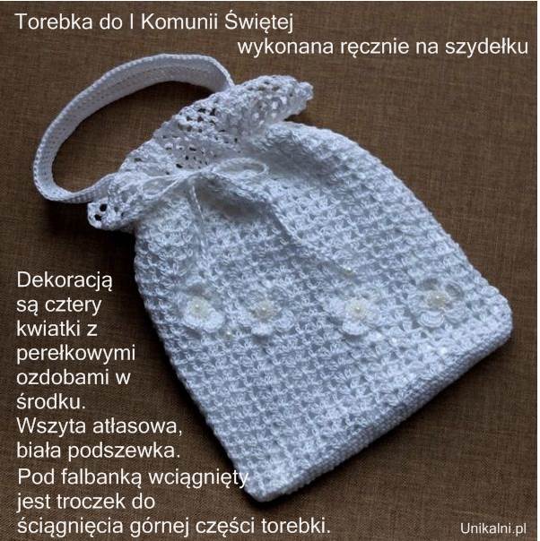 torebka do sukienki alby pierwsza komunia recznie robione pamiatki