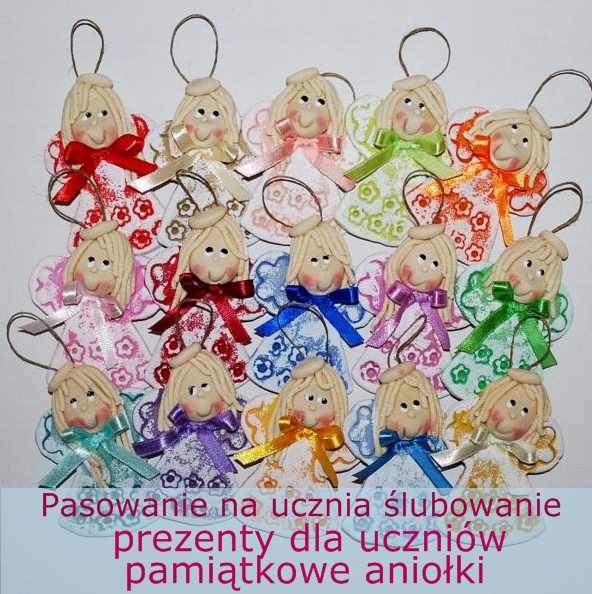 pamiatkowe aniolki pasowanie na ucznia unikalni pl