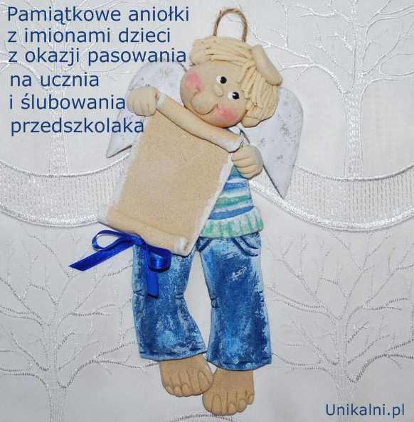 pamiatkowe aniolki pasowanie naprzedszkolaka unikalni pl