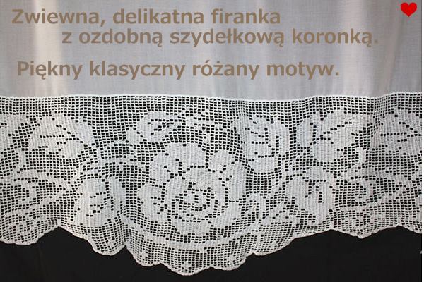 firanka klasyczny motyw rozy recznie robiona unikalni pl