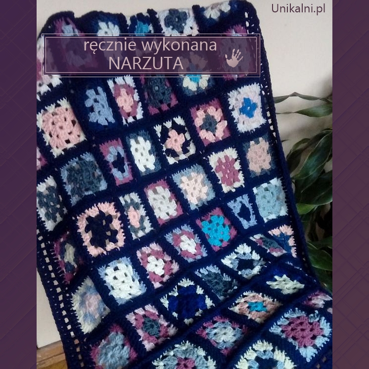 narzuta kapa koc retro recznie wykonany unikalni pl