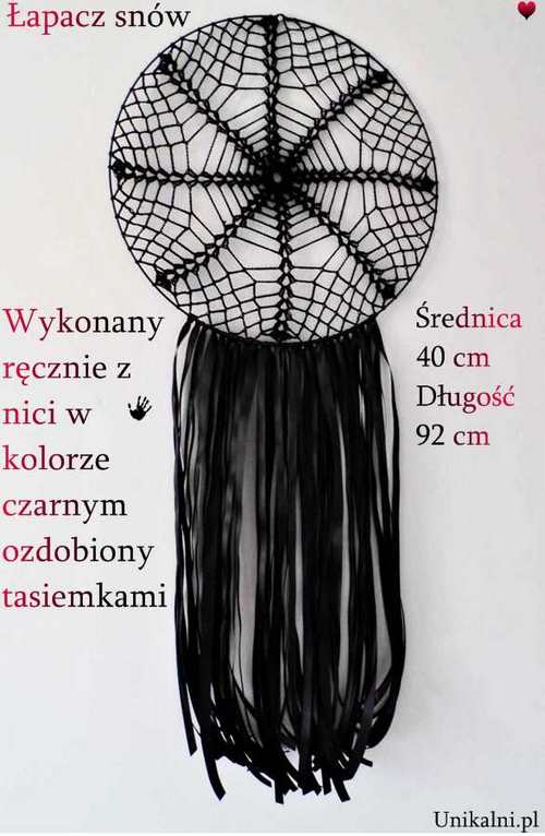 czarny lapacz snow recznie robiony unikalni pl