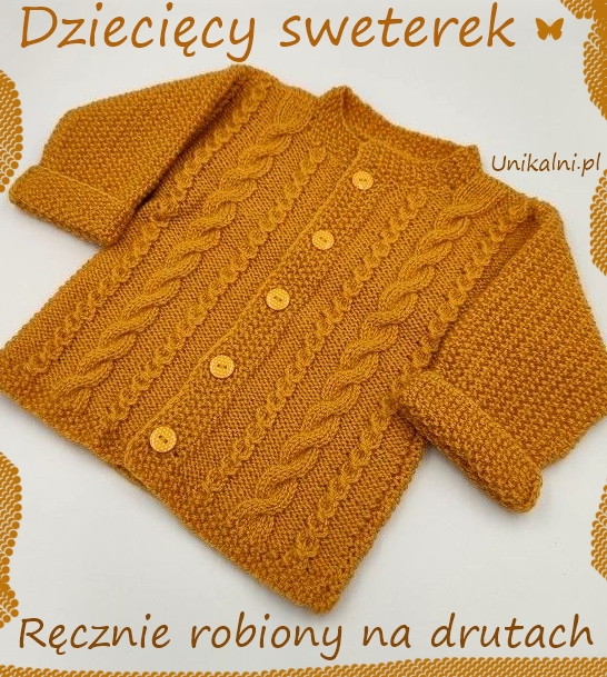 dziecięcy sweterek robiony na drutach unikalni pl