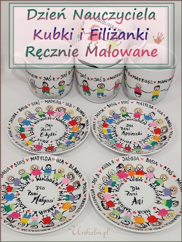 dzien nauczyciela porcelana recznie malowana na zamowienie unikalni pl 