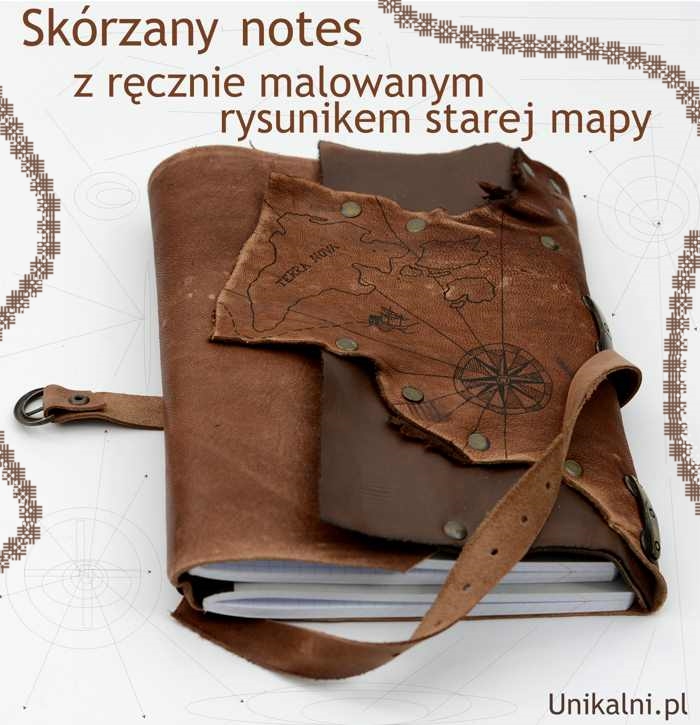skorzany notes z recznie malowana okladka unikalni pl 