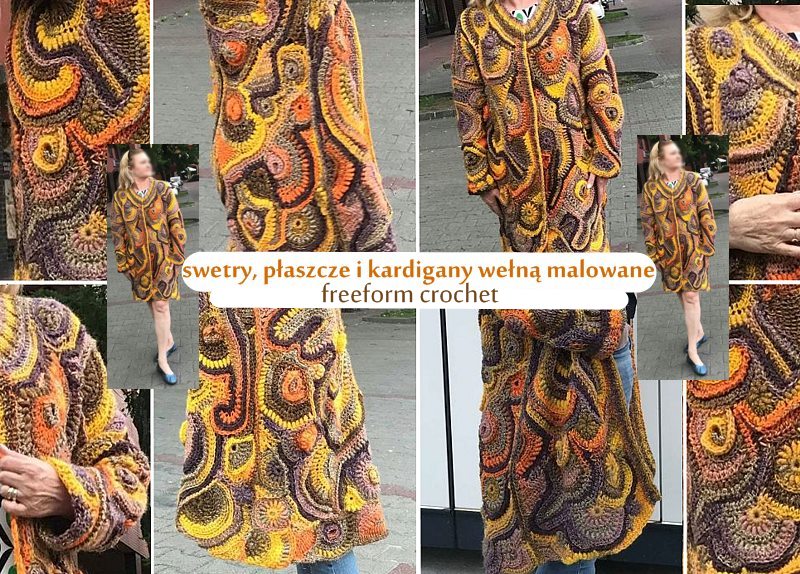 swetry plaszcze kardigany na szydelku unikalni pl freeform crochet
