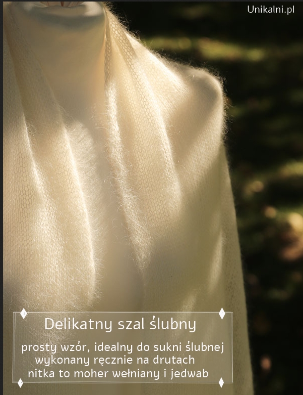szal 1 delikatny szal do sukni slubnej unikalni pl